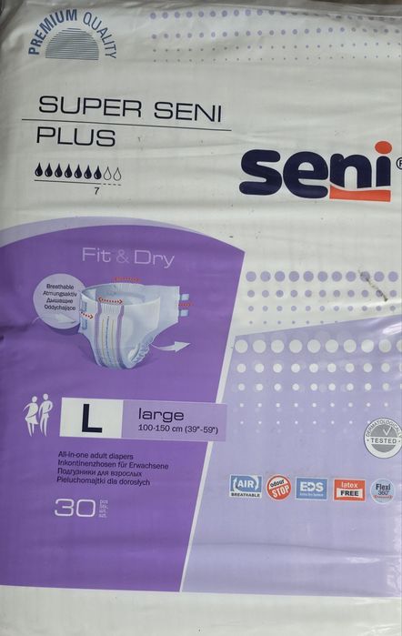 Seni Fit & Dry super seni plus L large