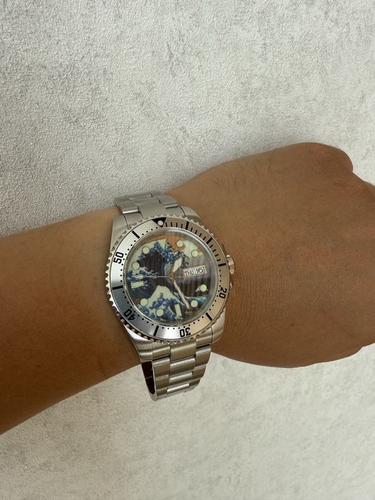 Годинник Seiko Mod новий, хвиля Канаґаві на циферблаті