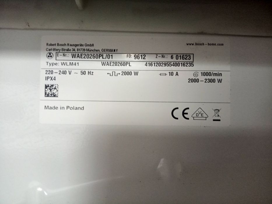 Пральна машина BOSCH