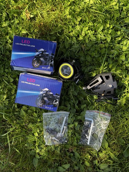 Авто мото туманки лінза   Фара на мотоцикл доп світло освіщення