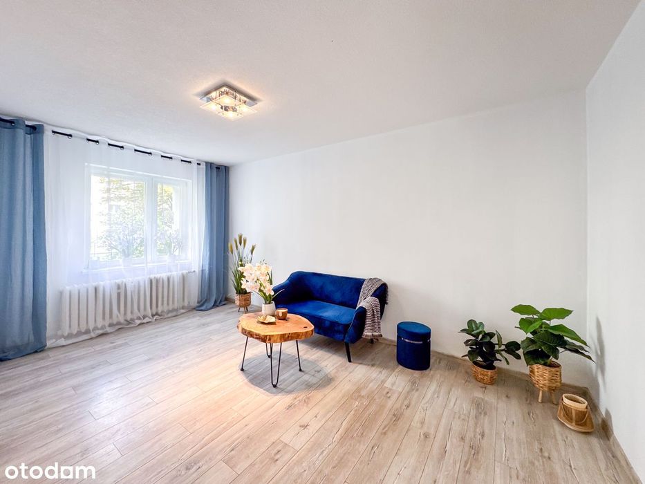 3 pokoje, parter, balkon francuski, do odświeżenia lub wprowadzenia
