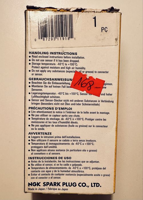 Nowa uniwersalna Sonda Lambda NTK (NGK) V-1918 – Made in Japan