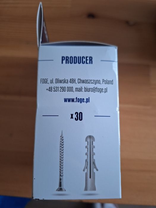 Klipsy montażowe 30szt, Foge