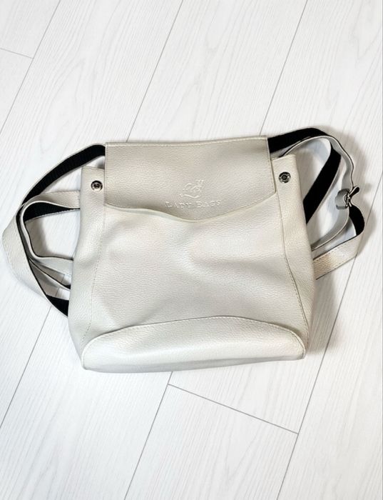 Стильная сумка-рюкзак из экокожи Lady Bags / Белая женская сумка