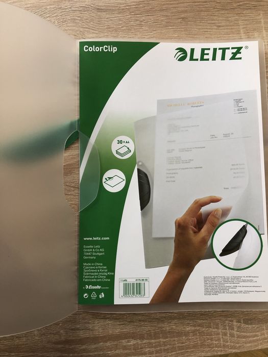 Leitz skoroszyty z klipsem 12 szt