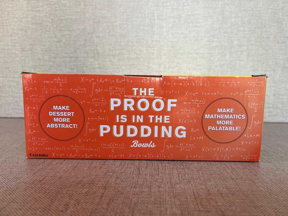 Conjunto 4 Taças Cerâmica "The Proof is in the Pudding"