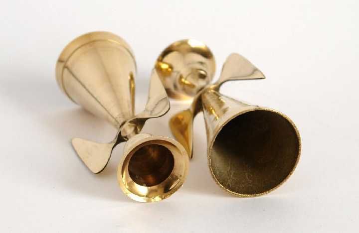 Подарунок нареченим - свічники вінчальні, пара, латунь, підсвічники