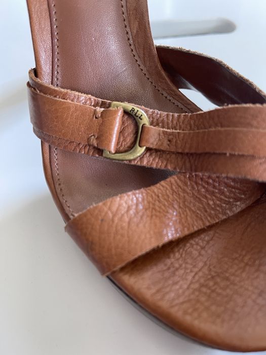 Buty Ralph Lauren sandały r. 39 nowe na obcasie skórzane