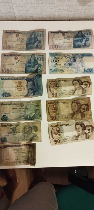 Lote de 11 Notas de Escudos Portugueses