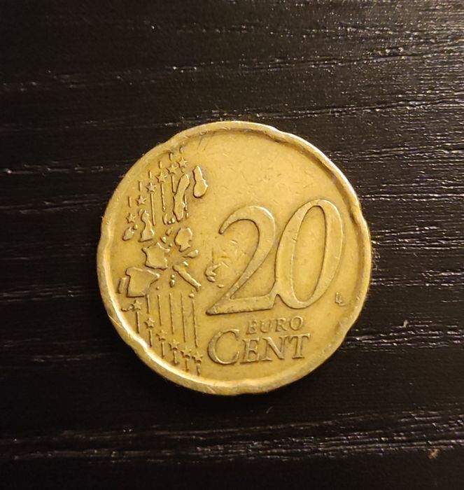 Moeda rara 20 cêntimos Espanha 1999