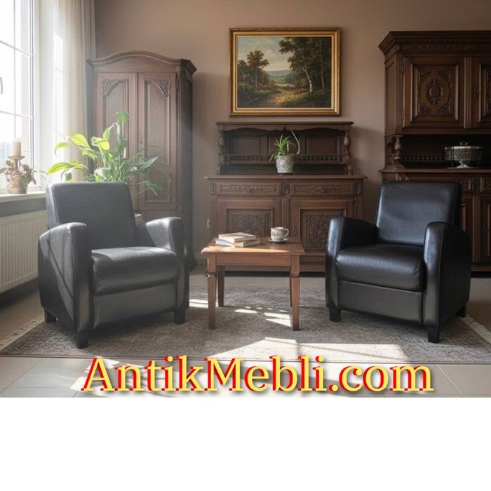 Комплект шкіряних крісел кожа кресло 4179