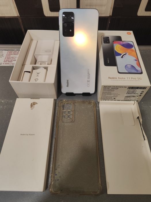 КЛАССНЫЙ Xiaomi redmi note 11Pro 5G, память 6+6-128гиг, идеал.