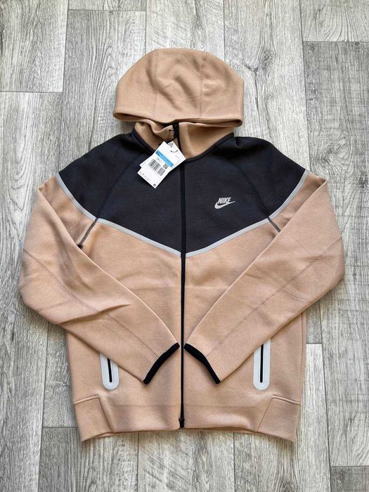 ОРИГІНАЛ! Кофта Nike Tech Fleece Fz Wr Beige XS S M | HQ3746-200