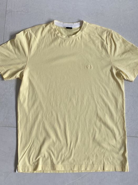 Hugo Boss L kanarkowy t shirt męski
