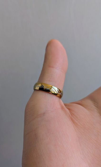 The lord of the rings Золотое Кольцо на цепочке Властелин колец