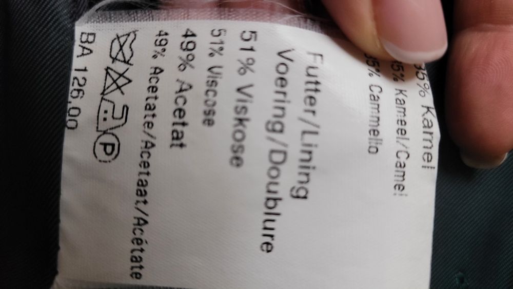 Płaszcz wełniany i włosem wielbłąda