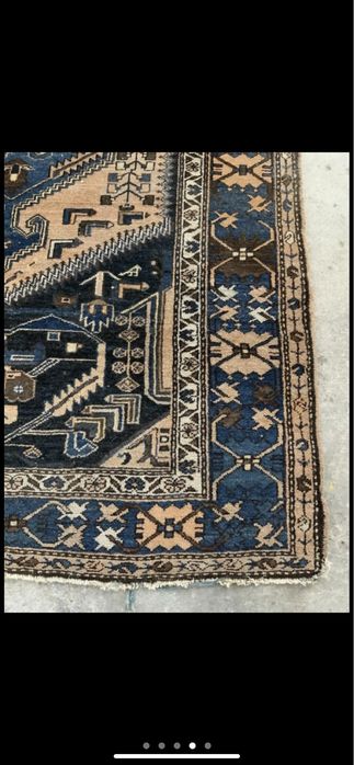 Tapete Persa antigo estilo Kilim 1,93x1,40m feito à mão