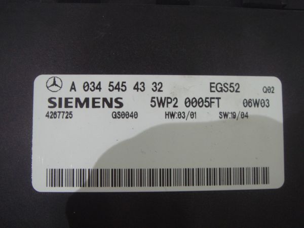Unidade Controle da Caixa de Velocidades Automatic MERCEDES-BENZ Class