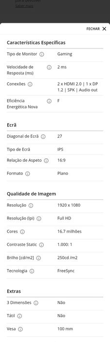 Monitor Gamer Acer Nitro KG272 S