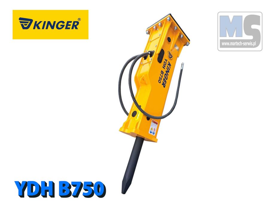Młot hydrauliczny wyburzeniowy KINGER HB750 430kg do koparki