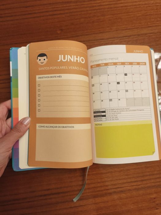 Agenda de marketing e redes sociais. Portes Incluídos.