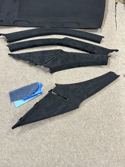 CLK W208 Czarna Podsufitka Suede – Komplet – Odnowiona