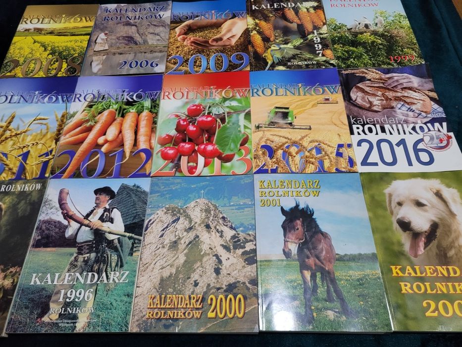 Kalendarz rolników - różne roczniki. Cena za 1 egzemplarz