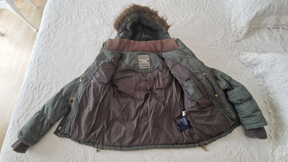 Casaco penas acolchoado Quebra Mar, cinzento, tamanho S