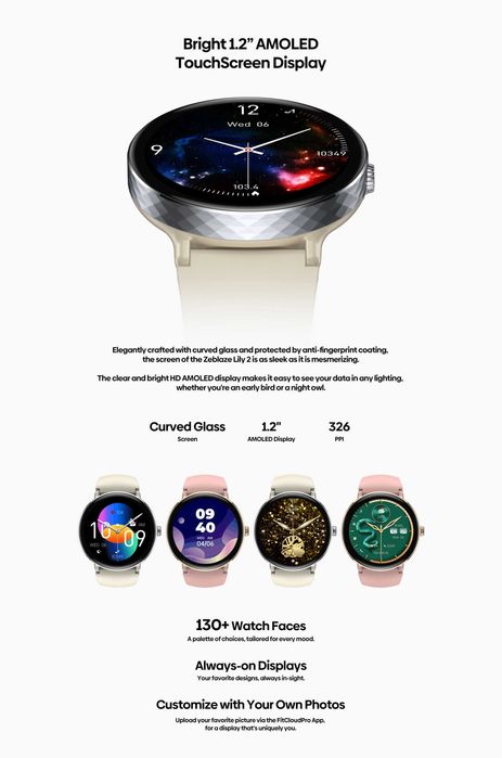 Smartwatch Zeblaze Lily 2 - róż/złoto