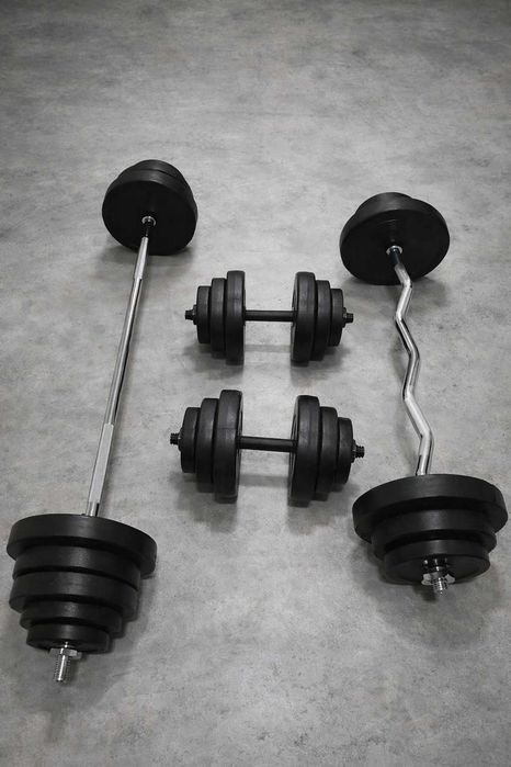 Акція! Набір штанга + гантелі від 36 до 119 кг штанга + гантели набор