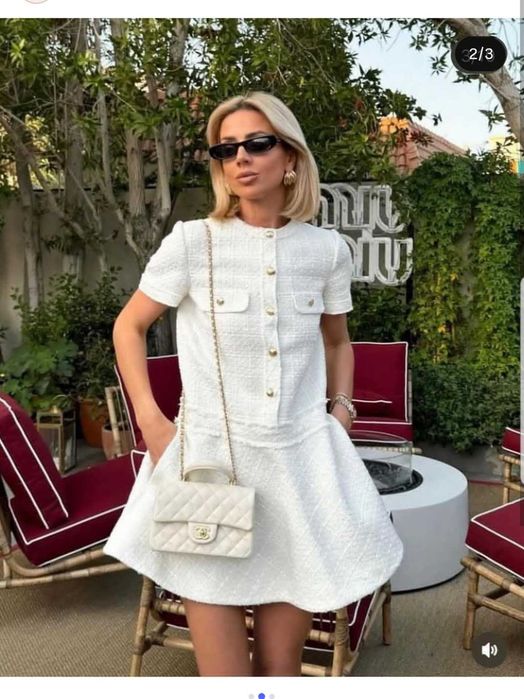 Твідова літня сукня як у zara