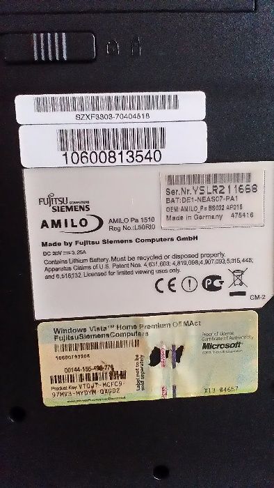 Fujitsu SIEMENS Amilo Pa 1510