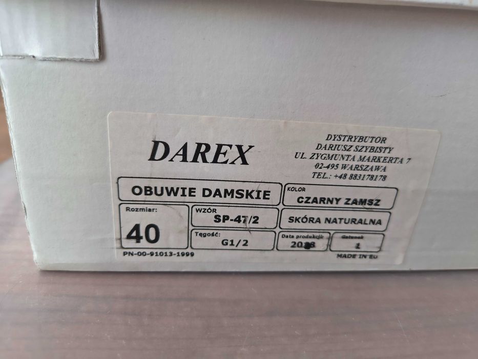 Buty szpilki czarne skórzane 40