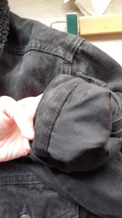 Blusão homem ganga preto com forro quente zara L inverno novo