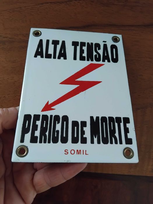 Placa antiga Perigo de morte
