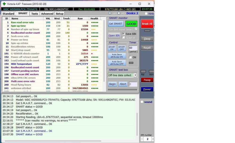 HDD 2.5 WD5000LPCX 500Gb