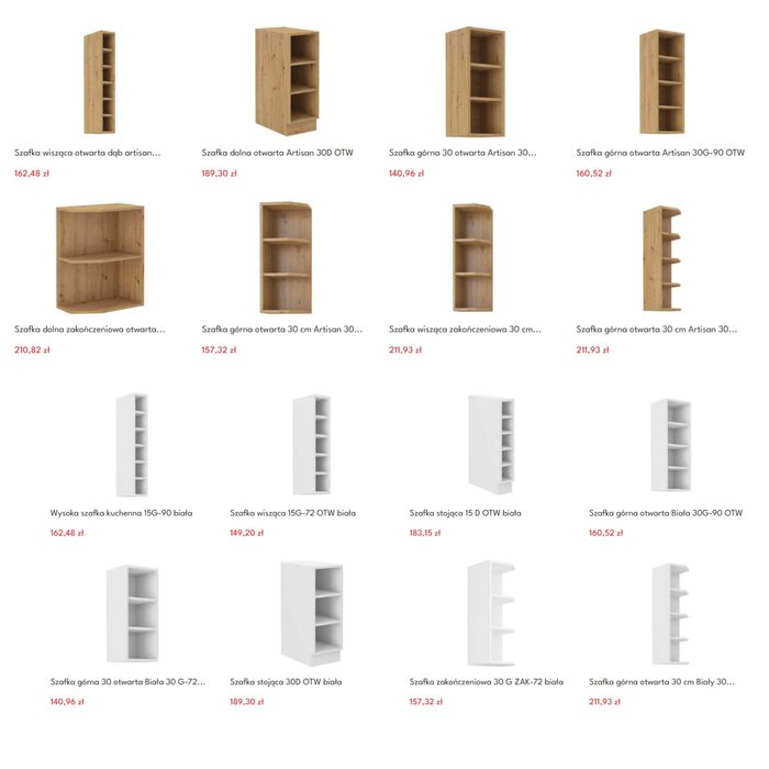 Białe matowe meble kuchenne Luna Promocja