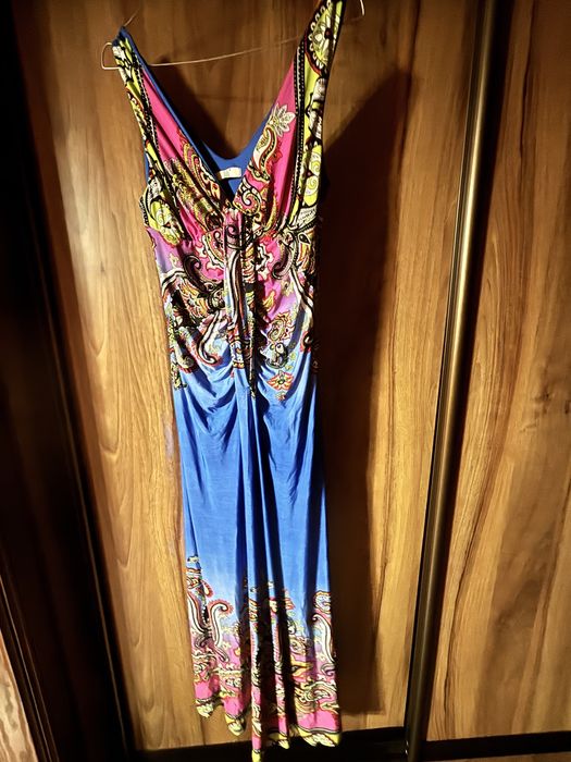 Kolorowa maxi sukienka