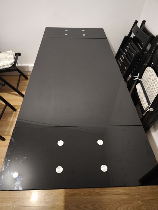 Mesa de refeição em vidro