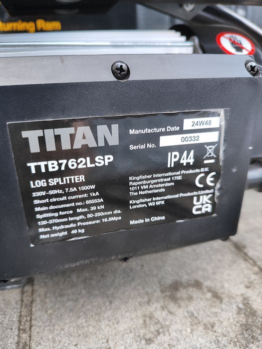 Łuparka Titan 1500wat, 4 tony, rok 2024