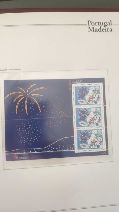 Filatelia Portugal ano 1998 completo novos folhas CTT