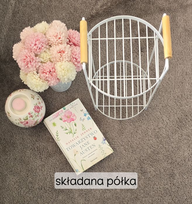 biała składana półka