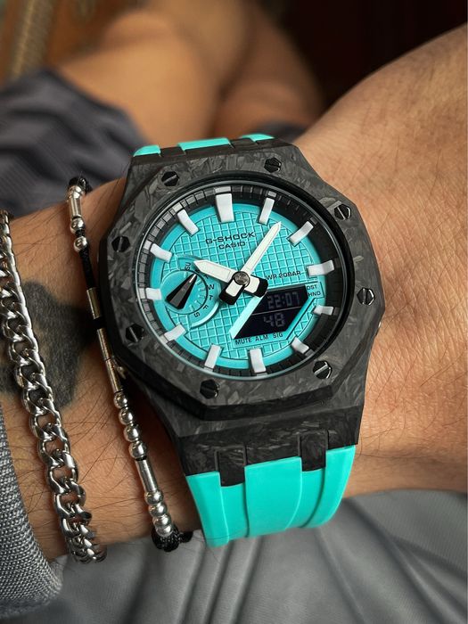 Custom G-Shock Carbon Tiffany MOD GA2100