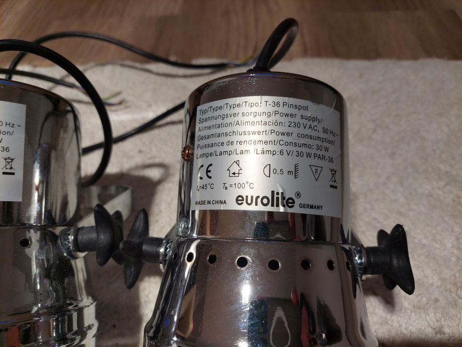 Pinspot z lampą PAR-36 6V/30W 3 szt RGB