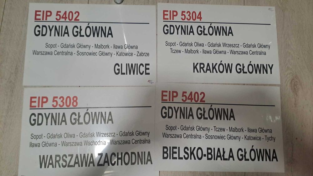 Tablice relacyjne pkp intercity EIP Gdynia