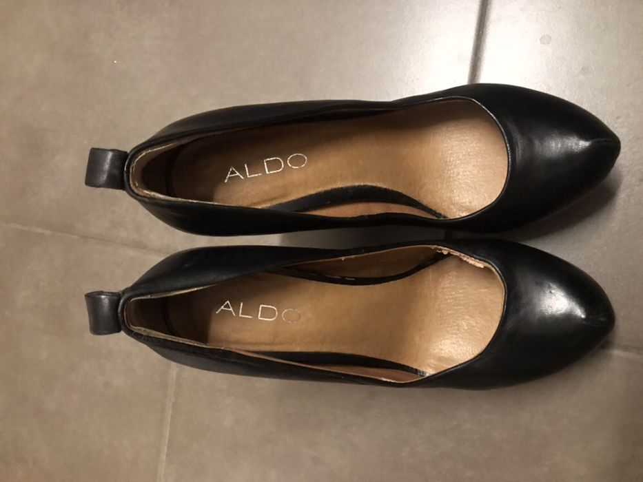 Aldo nowe czarne koturny 38