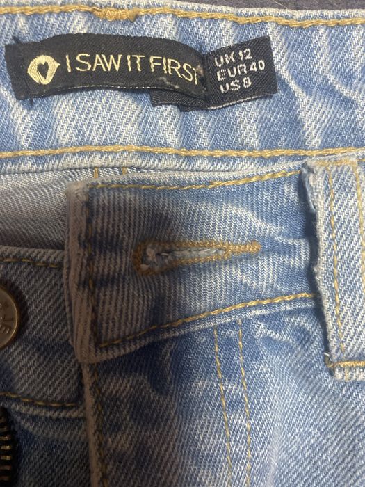 Жіночі сині джинси довжина 98 см з дирками