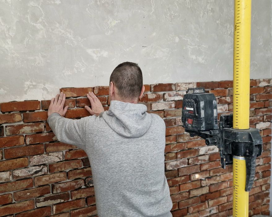 Montaż płytek ze starej cegły artystycznie profesjonalnie. Nasze płytki Piękne lico boczne STAROPOLSKIE. Zakopane Katowice Kraków  Kompleksowo