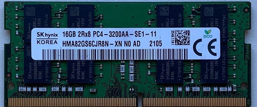 16GB SkHynix DDR4 3200MHZ Пам’ять до ноутбука