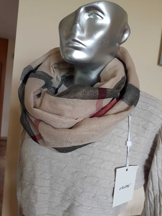 Chusta apaszka szalik krata